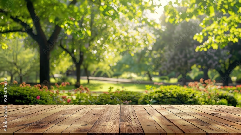 empty wooden table for product promotion display. AI generated image empty wooden table for product promotion display. AI generated image