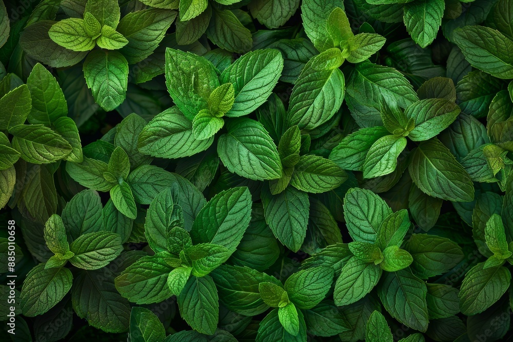 Many fresh peppermint leaves texture background, fragrant spices pattern, Mentha piperita mockup Many fresh peppermint leaves texture background, fragrant spices pattern, Mentha piperita mockup