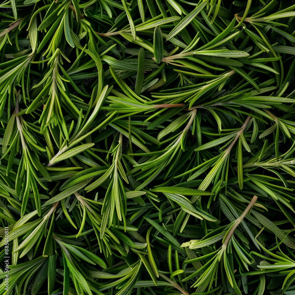 Fresh rosemary twig texture background, green rosemary sprig pattern, seasoning twigs banner Fresh rosemary twig texture background, green rosemary sprig pattern, seasoning twigs banner