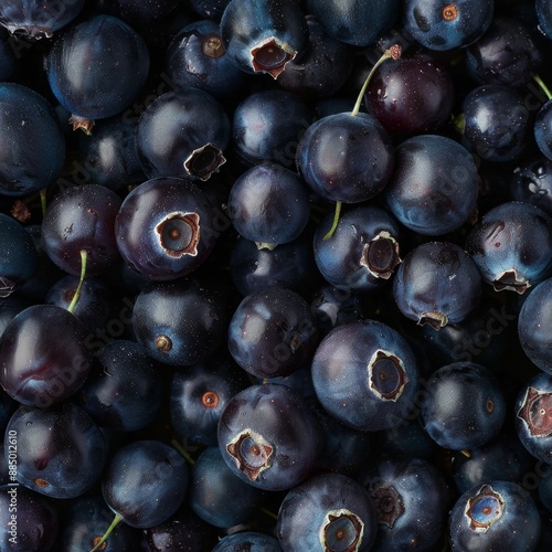 Blackthorn berry texture background, Prunus spinosa fruits pattern, many sloe berries mockup, sloeberry banner photo