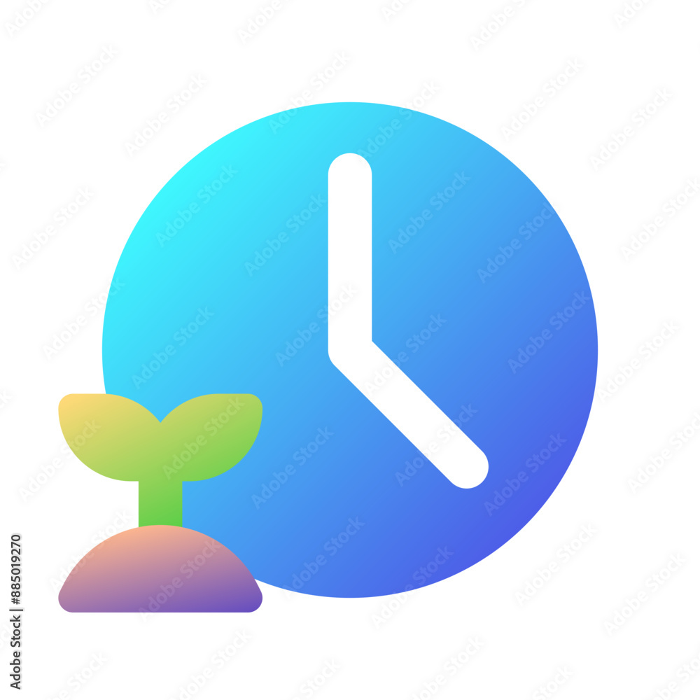 Editable plant growing time vector icon. Gardening, landscaping, horticulture. Part of a big icon set family. Perfect for web and app interfaces, presentations, infographics, etc Editable plant growing time vector icon. Gardening, landscaping, horticulture. Part of a big icon set family. Perfect for web and app interfaces, presentations, infographics, etc