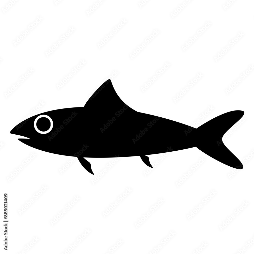 Obraz premium Fish icon vector. Aquarium illustration sign. Ocean symbol. Sea ​​life logo.