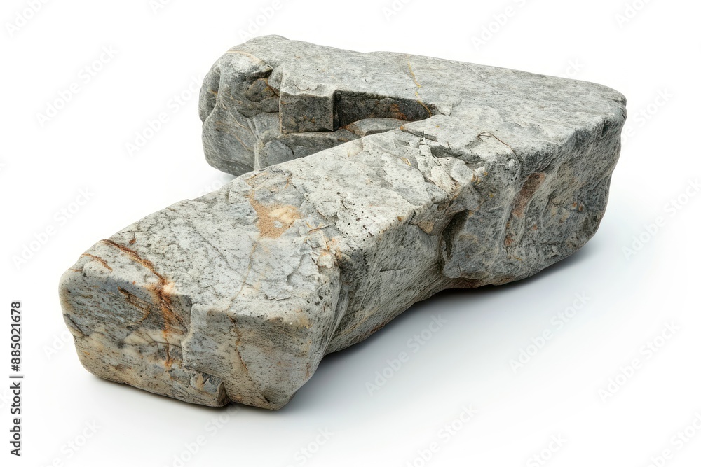 Number 7 in shape of stone Isolated on white background Number 7 in shape of stone Isolated on white background