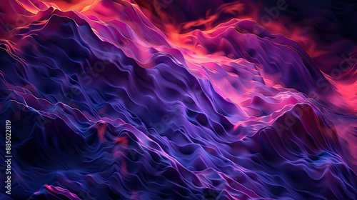 Fototapeta Naklejka Na Ścianę i Meble -  3D abstract wallpaper in dark mode, 8K resolution, HD wallpaper, 8k background