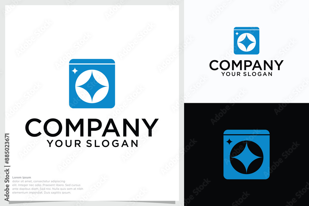 washing machine icon logo design with business clothes washing cleaning modern template washing machine icon logo design with business clothes washing cleaning modern template