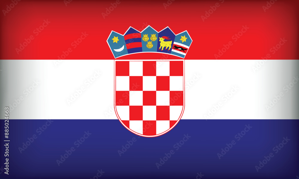 Naklejka premium CROATIA Flag with Original color