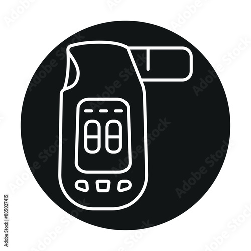 Spirometer line black icon
