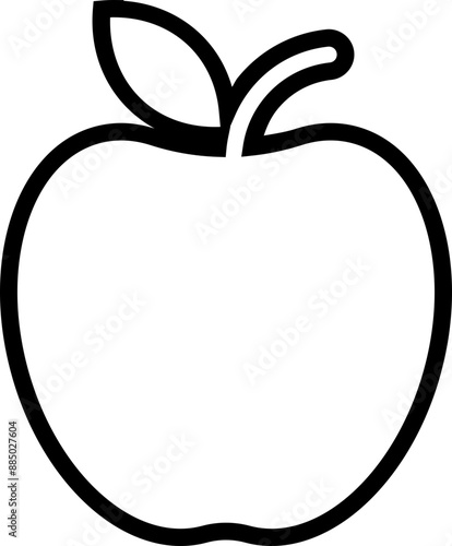 Apple Vector Graphic Fruit Outline