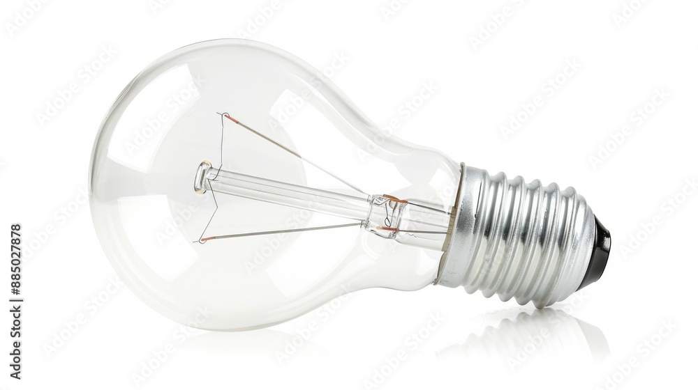 Light Bulb White Background. Classic Bulb for Economic Conservation Light Bulb White Background. Classic Bulb for Economic Conservation