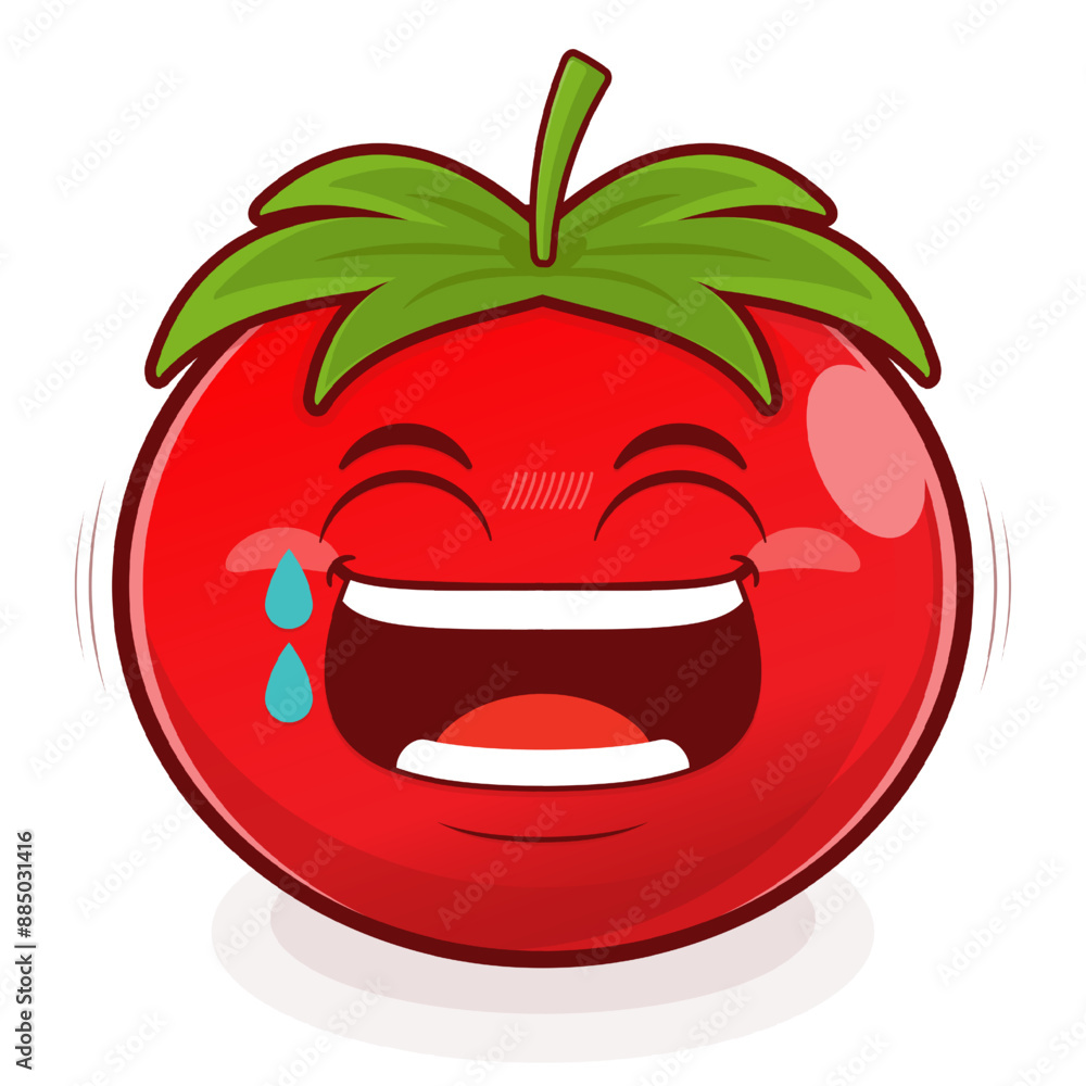 tomato laughing face cartoon cute tomato laughing face cartoon cute