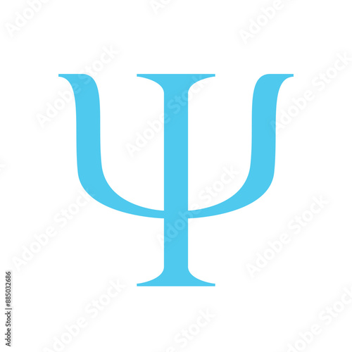 Mental health icon. Psi letter. Psychology concept