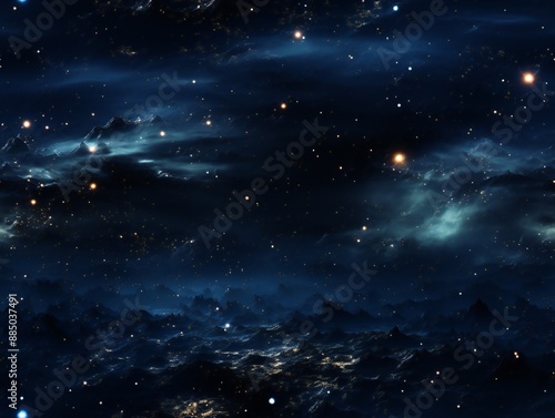 Night sky with stars and ne...
