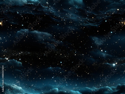 Night sky with stars and ne...