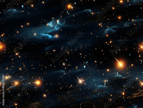 Night sky with stars and ne...