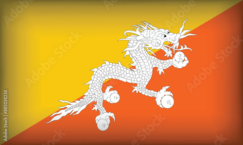 BHUTAN Flag with Original color