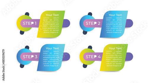 4 Steep infographic template design