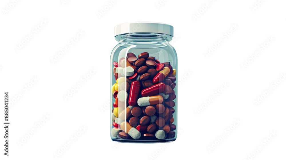 Pills in a bottle, Medicine bottle, isolated Pills in a bottle, Medicine bottle, isolated