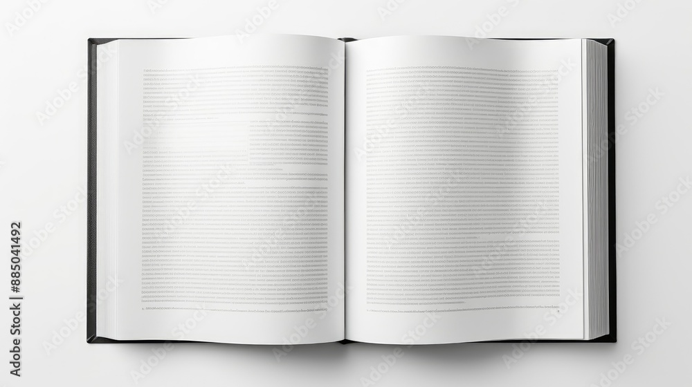 Open book with black cover and white pages, perfect for educational, business, or reading related designs and concepts. Open book with black cover and white pages, perfect for educational, business, or reading related designs and concepts.