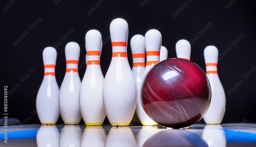 Naklejka premium Bowling scenery