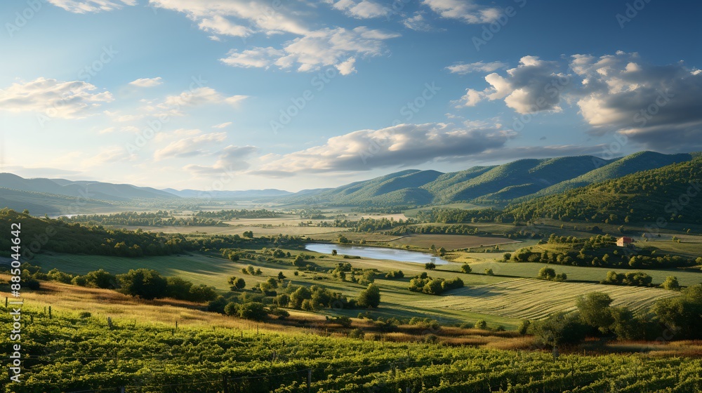 An autumn rural landscape with vibrant foliage. An autumn rural landscape with vibrant foliage.