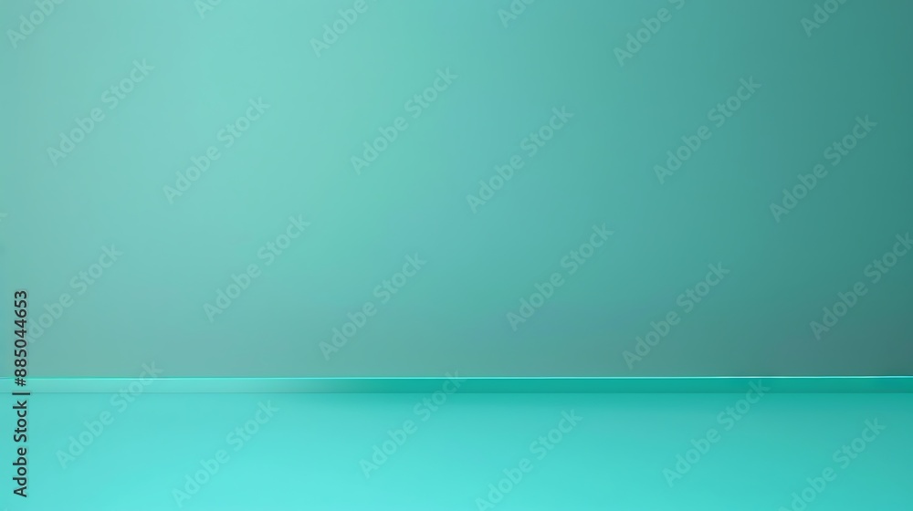 Fototapeta premium Plain cyan background solid color fill smooth surface