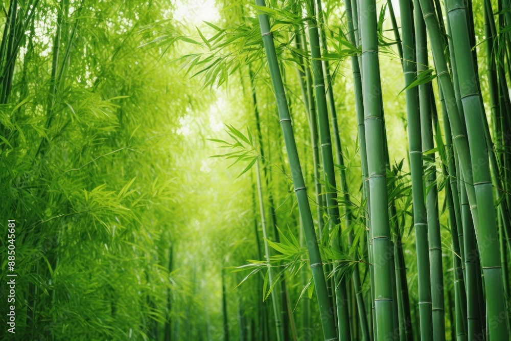 Fototapeta premium Bamboo grove nature backgrounds outdoors.