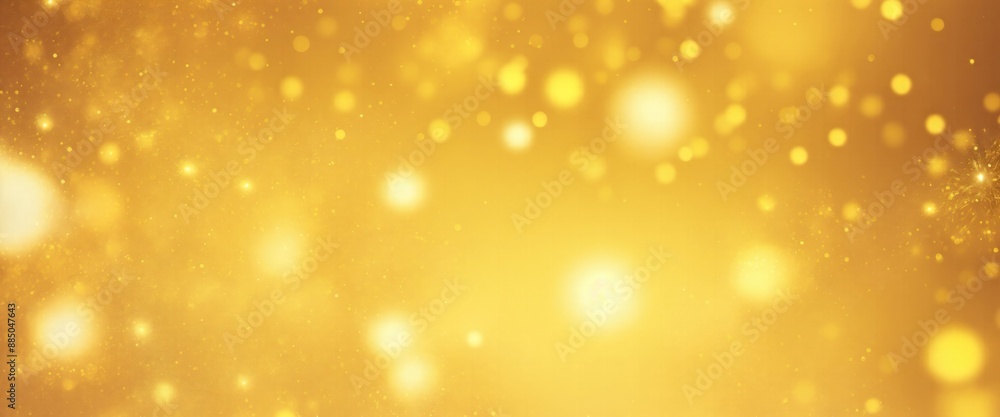 Abstract background Yellow and gold fireworks and Bokeh Abstract background Yellow and gold fireworks and Bokeh