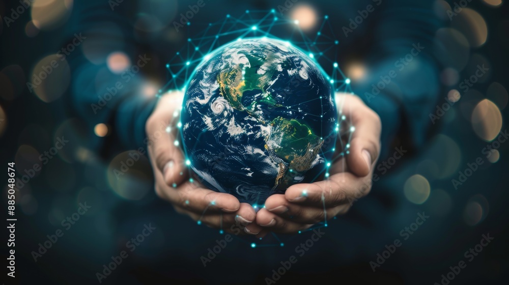 In this metaverse universe, a night-time earth is growing, there is a network connection with data exchange, and a concept of security for communication networks exists. In this metaverse universe, a night-time earth is growing, there is a network connection with data exchange, and a concept of security for communication networks exists.