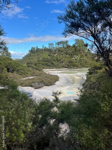 Wai-O-Tapu Thermal Wonderland, Rotorua, North Island of New Zealand photo