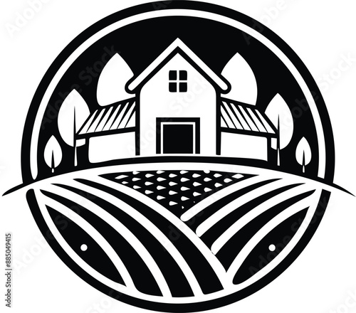 farmhouse logo vector 