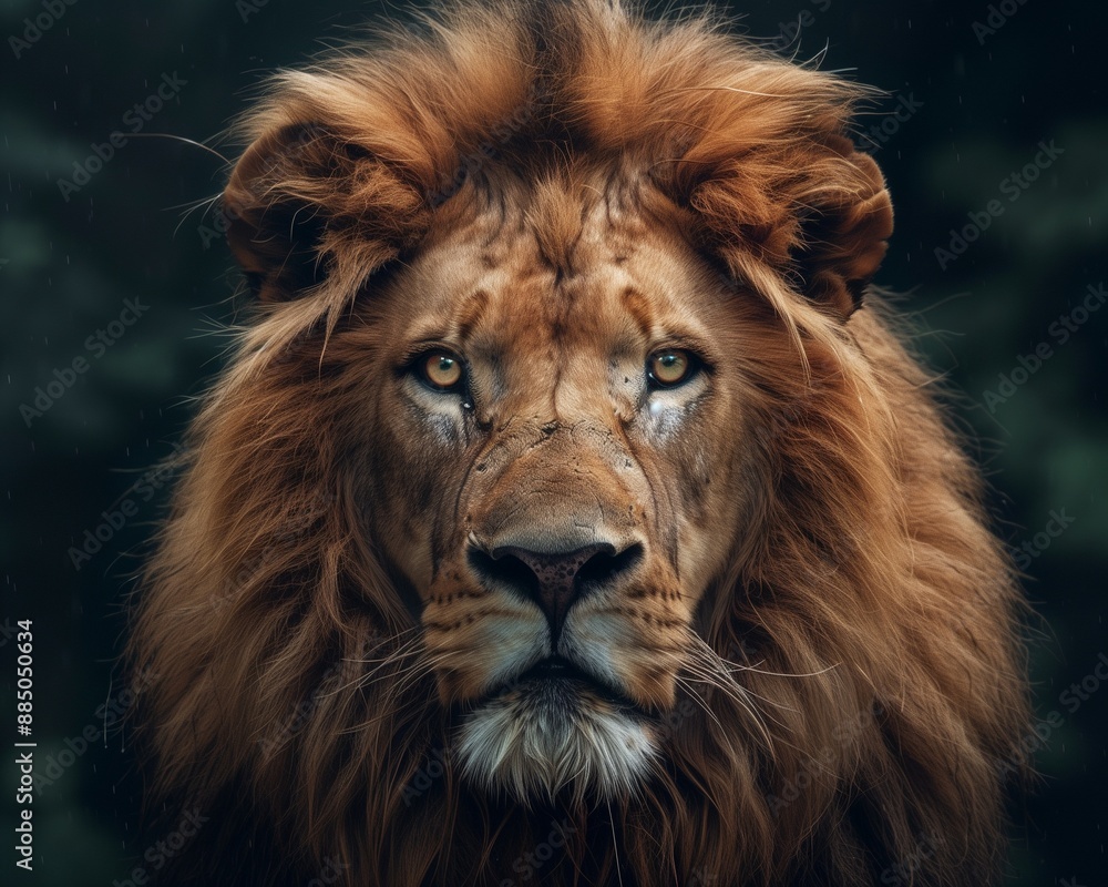 Majestic Close-Up Portrait of a Lion in the Wild, Nature Wildlife Photography Majestic Close-Up Portrait of a Lion in the Wild, Nature Wildlife Photography
