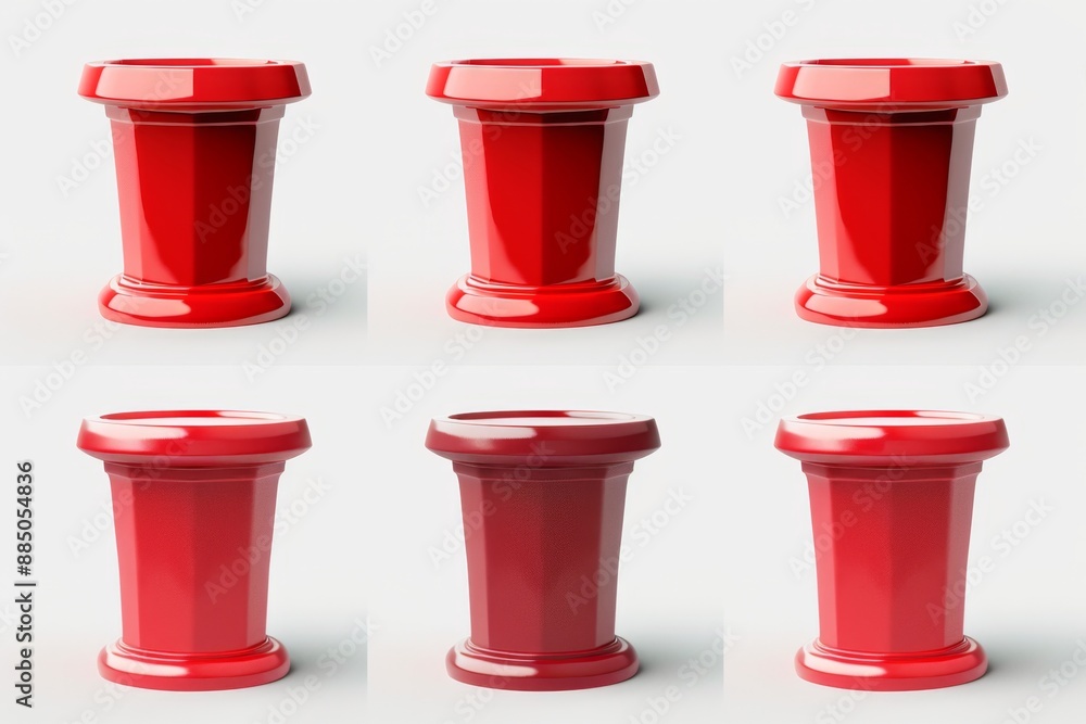 Speech stand icon, podium and microphone in conference room, speaker tribune, lecture stand