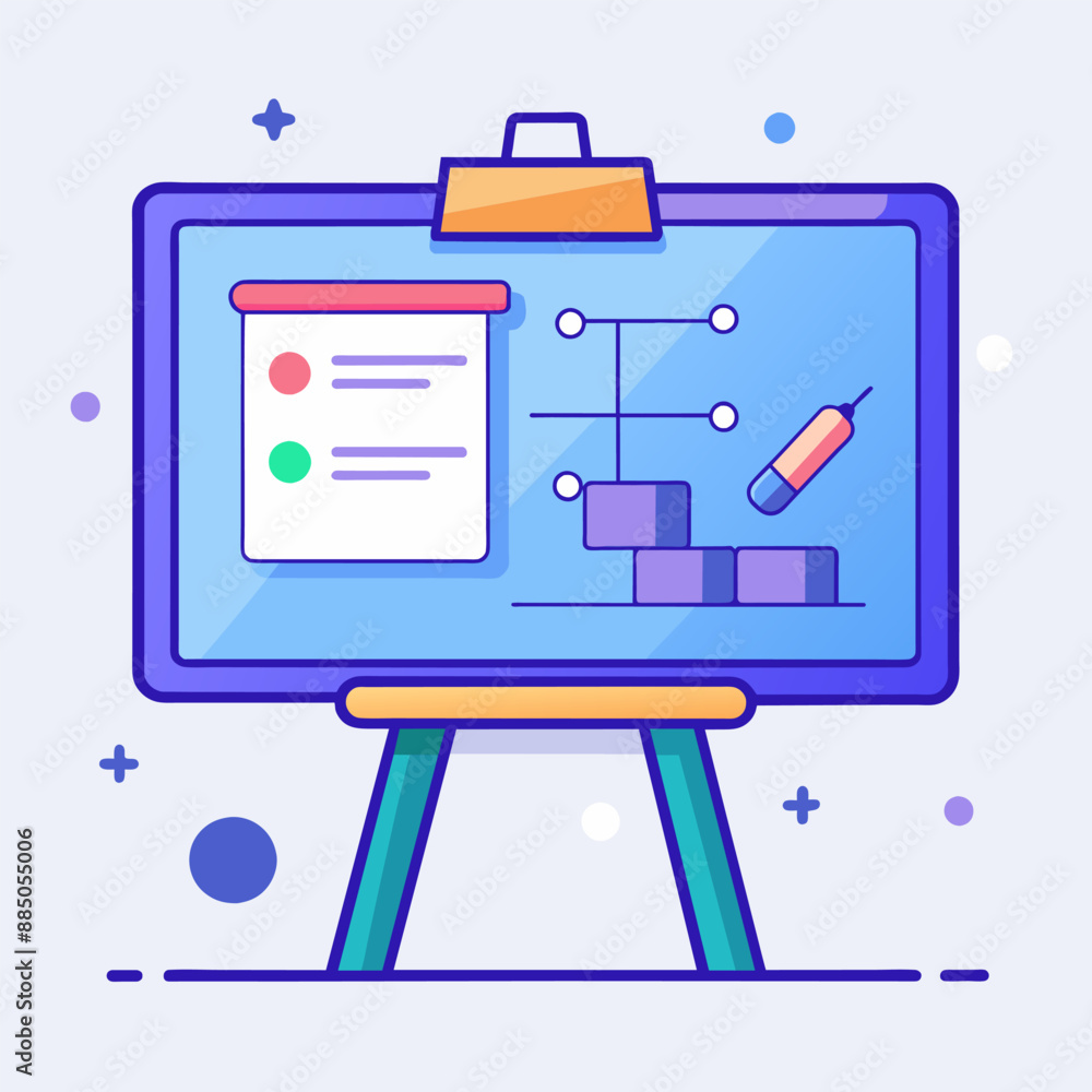 Digital strategy board with diagrams, charts, visuals for data analysis project planning Digital strategy board with diagrams, charts, visuals for data analysis project planning