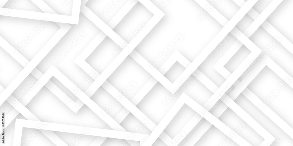 Fototapeta premium White abstract design background template. Vector Modern white and gray technology concept diamond triangle geometric line background. white abstract gradient geometric background.