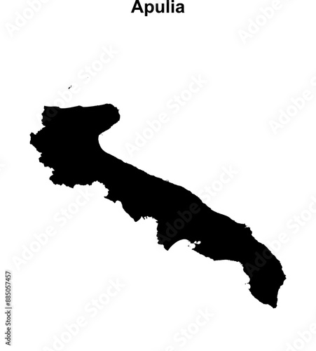 Apulia outline map