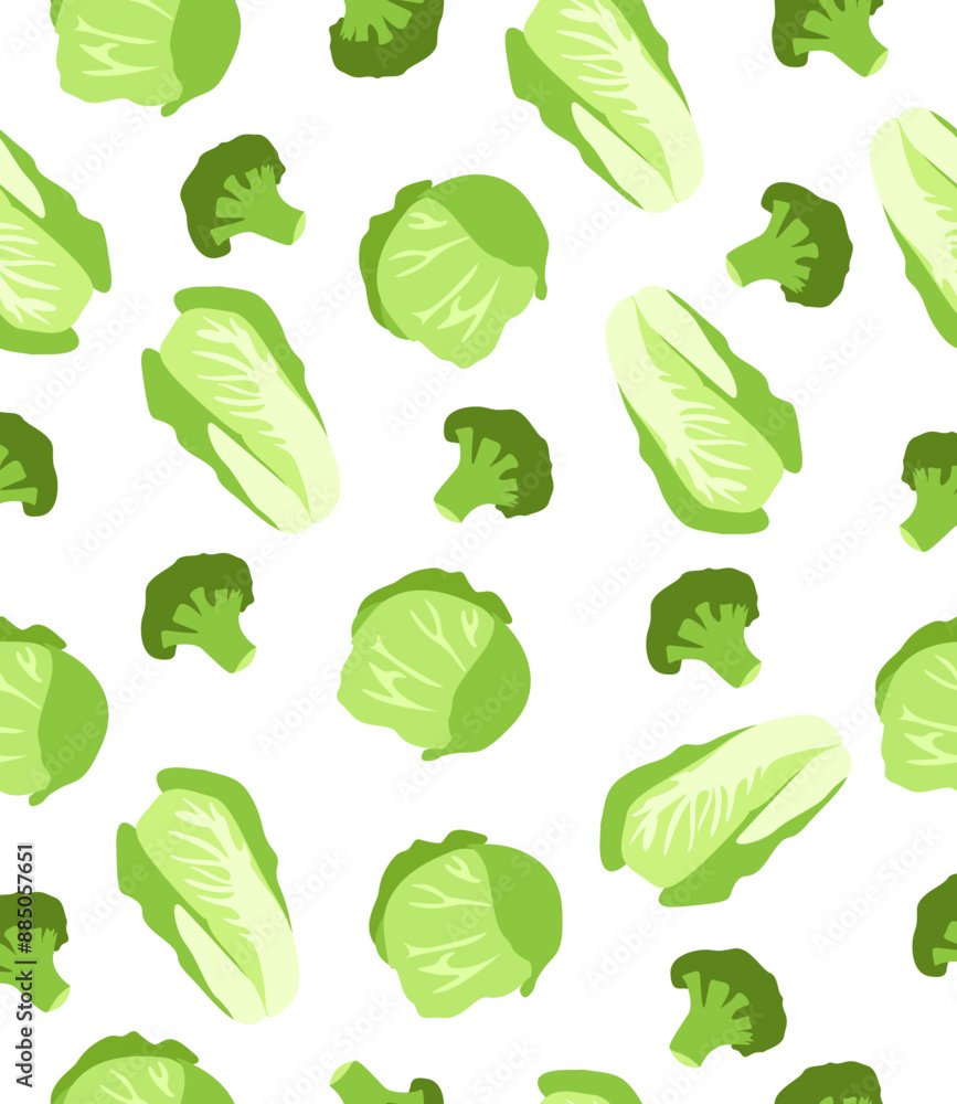 Cabbage pattern on a white background. Cabbage pattern on a white background.