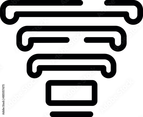 Sales funnel icon representing the process of attracting and converting leads into paying customers