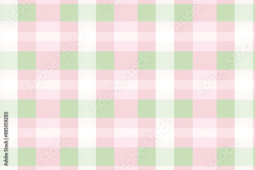 Pink and white pattern plaid tablecloth.