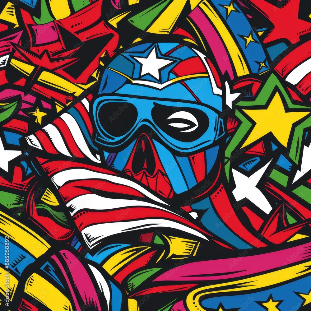 Obraz premium Puerto Rico cartoon doodle illustration, capturing cultural richness