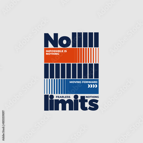 no limits motivational quotes t shirt design graphic
