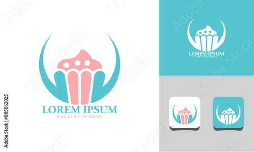 cake logo icon set