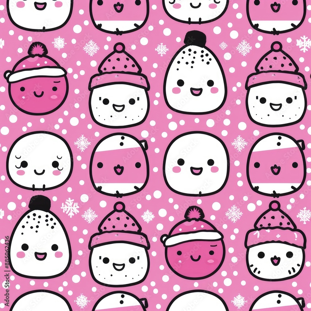 A seamless New Year and Christmas pattern, full of festive elements A seamless New Year and Christmas pattern, full of festive elements