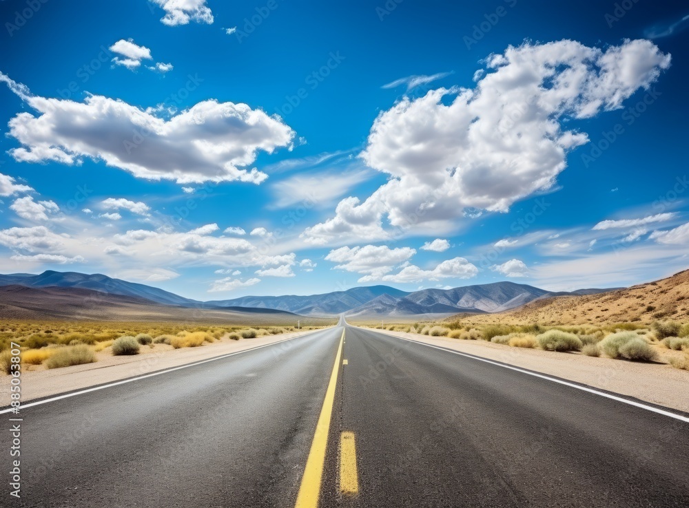 Asphalt road in the sunset sky with clouds and sun rays. Asphalt road in the sunset sky with clouds and sun rays.