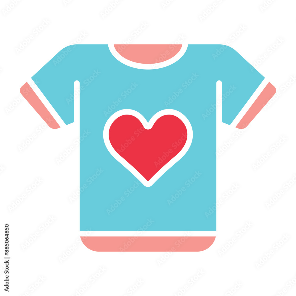 T-shirt with heart line icon. Love, fashion, clothing, heart, apparel, shirt, style, design, care, symbol, affection, support, compassion, icon, wear, casual, trendy, kindness. T-shirt with heart line icon. Love, fashion, clothing, heart, apparel, shirt, style, design, care, symbol, affection, support, compassion, icon, wear, casual, trendy, kindness.