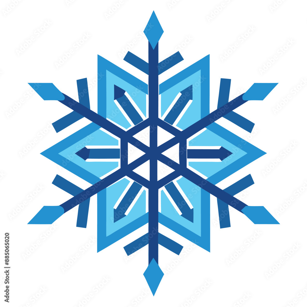 Christmas Winter Snowflake Vector on White Background Christmas Winter Snowflake Vector on White Background