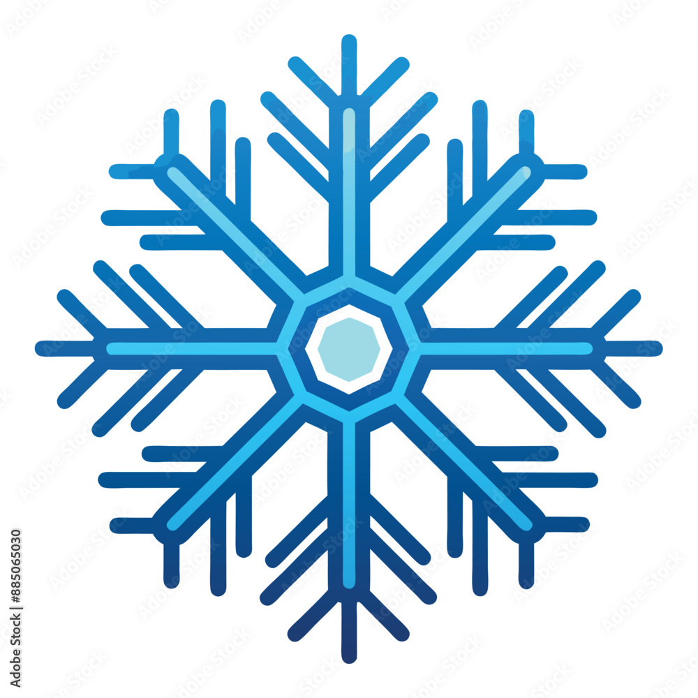 Christmas Winter Snowflake Vector on White Background Christmas Winter Snowflake Vector on White Background