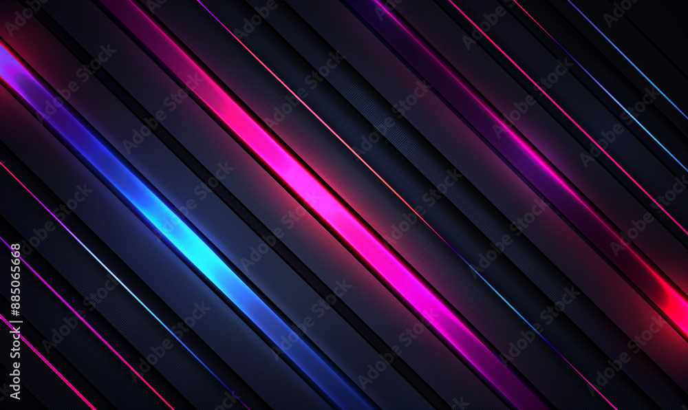 Dark background with lines of light and shadow, blue orange yellow green gradient color Dark background with lines of light and shadow, blue orange yellow green gradient color