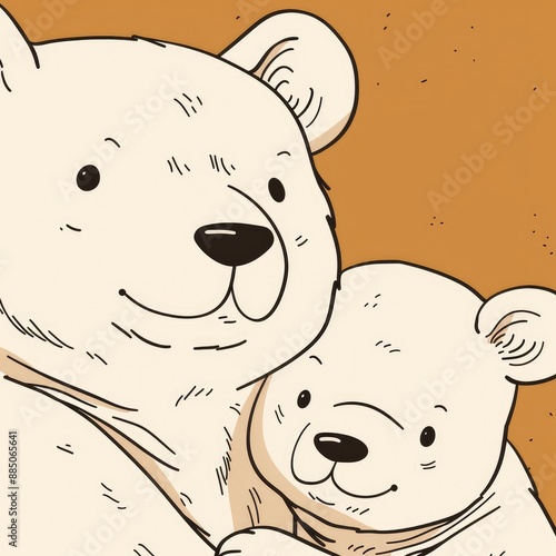 A teddy bear vector set, capturing the warmth and comfort of childhood photo