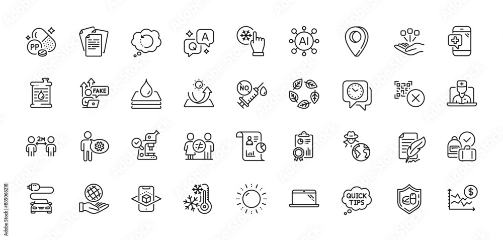 Recovery data, Quick tips and Feather signature line icons pack. AI, Question and Answer, Map pin icons. Report, Freezing, Laptop web icon. Cogwheel, Social distancing, Consolidation pictogram. Vector Recovery data, Quick tips and Feather signature line icons pack. AI, Question and Answer, Map pin icons. Report, Freezing, Laptop web icon. Cogwheel, Social distancing, Consolidation pictogram. Vector