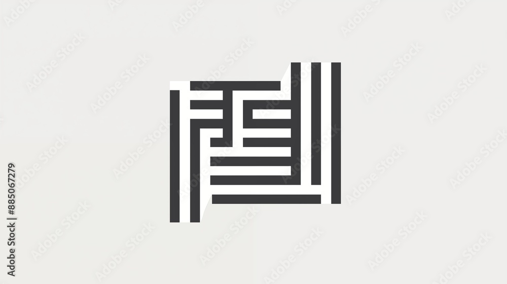 Geometric Modern Logo Design with Bold Lines and Negative Space Illusion Geometric Modern Logo Design with Bold Lines and Negative Space Illusion